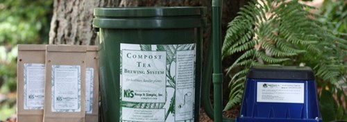 Produits vendus pour brasser du thé de compost
