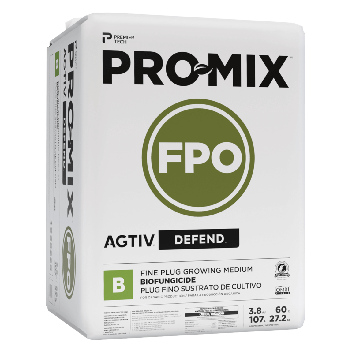 PRO-MIX FPO AGTIV DEFEND 3.8 cu.ft.