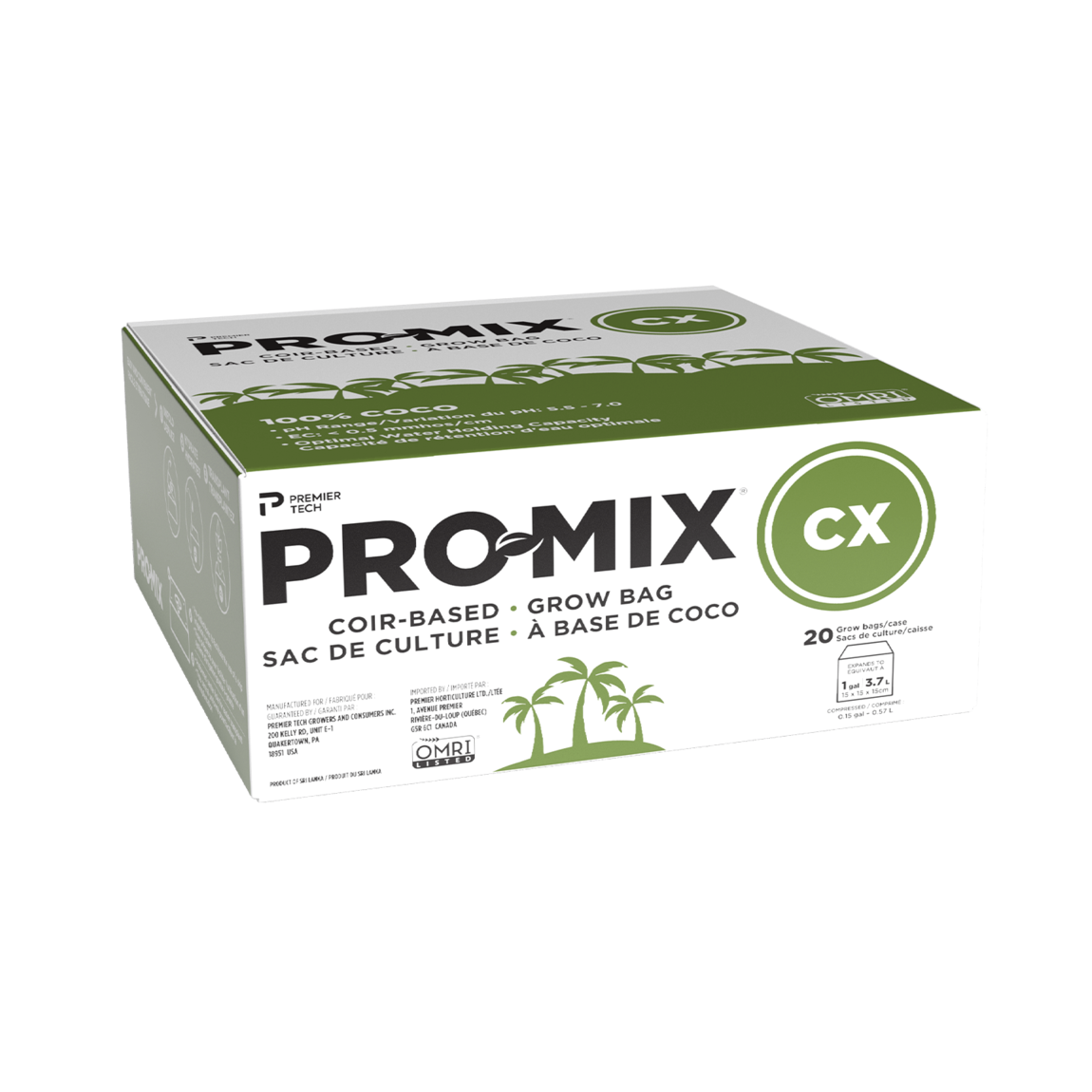 Case of PRO-MIX CX 1 gal Biodegradable Eco One Packaging